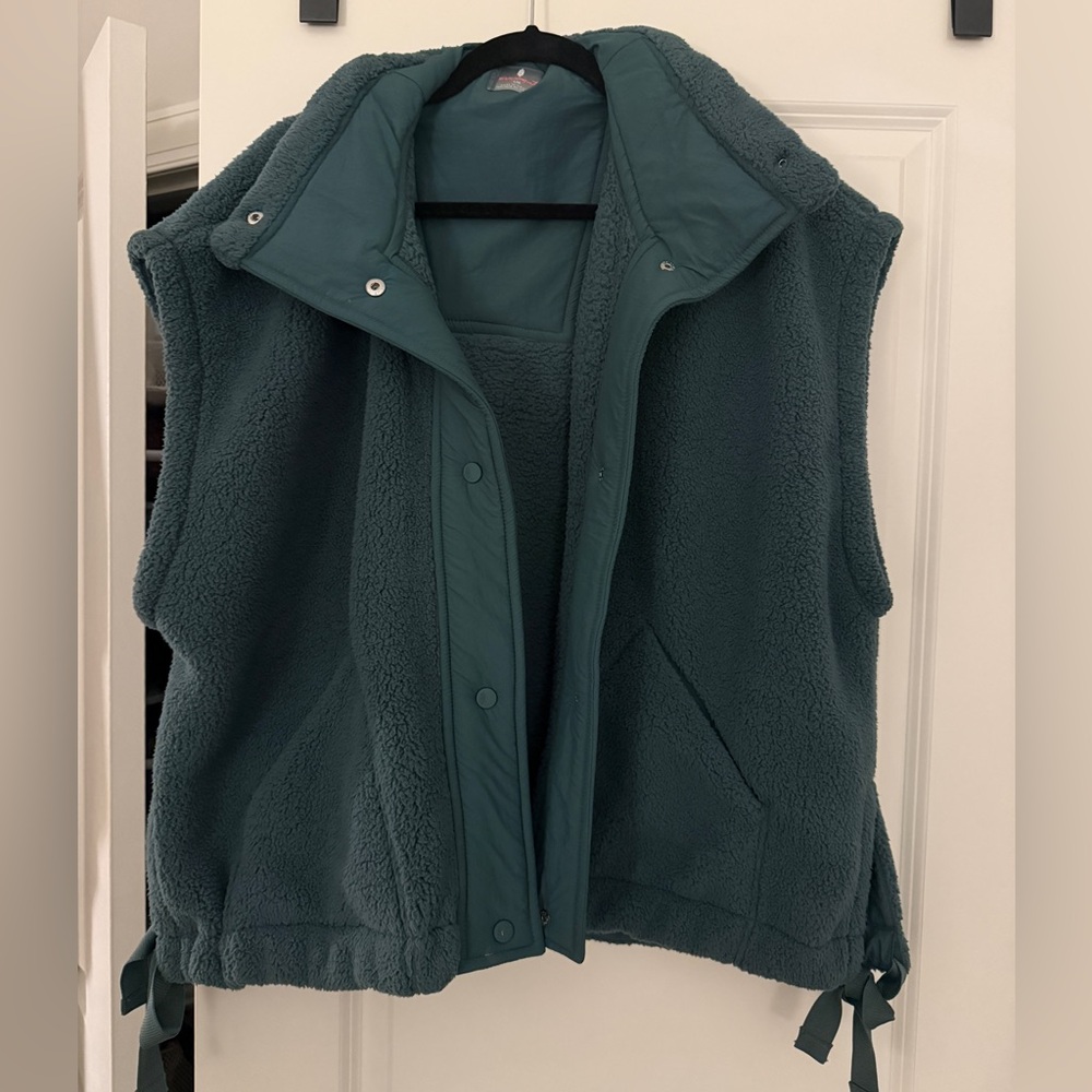 FP Movement by Free People Teal Sherpa Fleece Vest